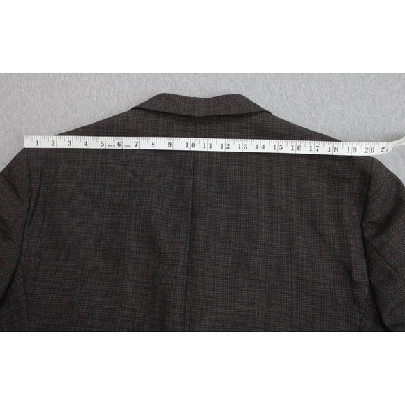 Jos A Bank 1905 Blazer Mens 44L Brown Microcheck 100% Wool Washington - Picture 10 of 11